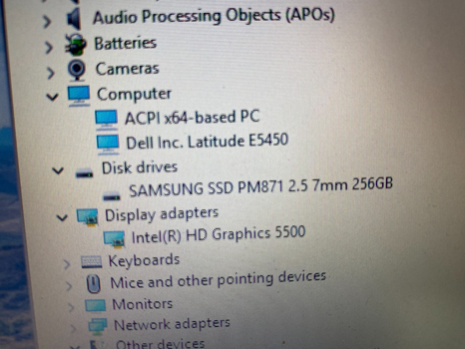 Dell latitude E5450 14″ i5-5300u 2.3ghz 8GB RAM 256GB SSD, Win 11 Pro/bad batter