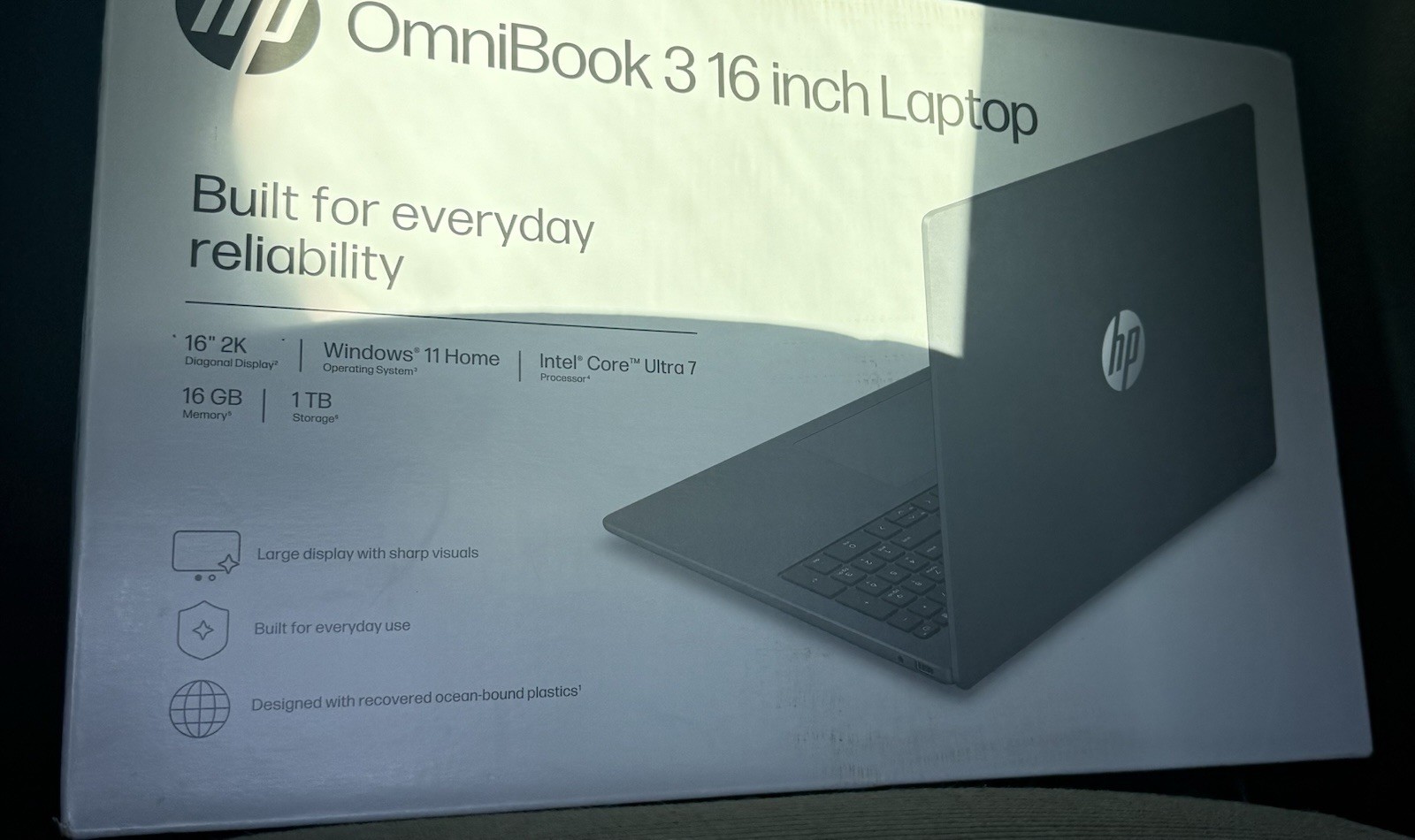 HP OmniBook 3 16in Laptop Intel Core Ultra 7 16GB RAM Windows 11 Home