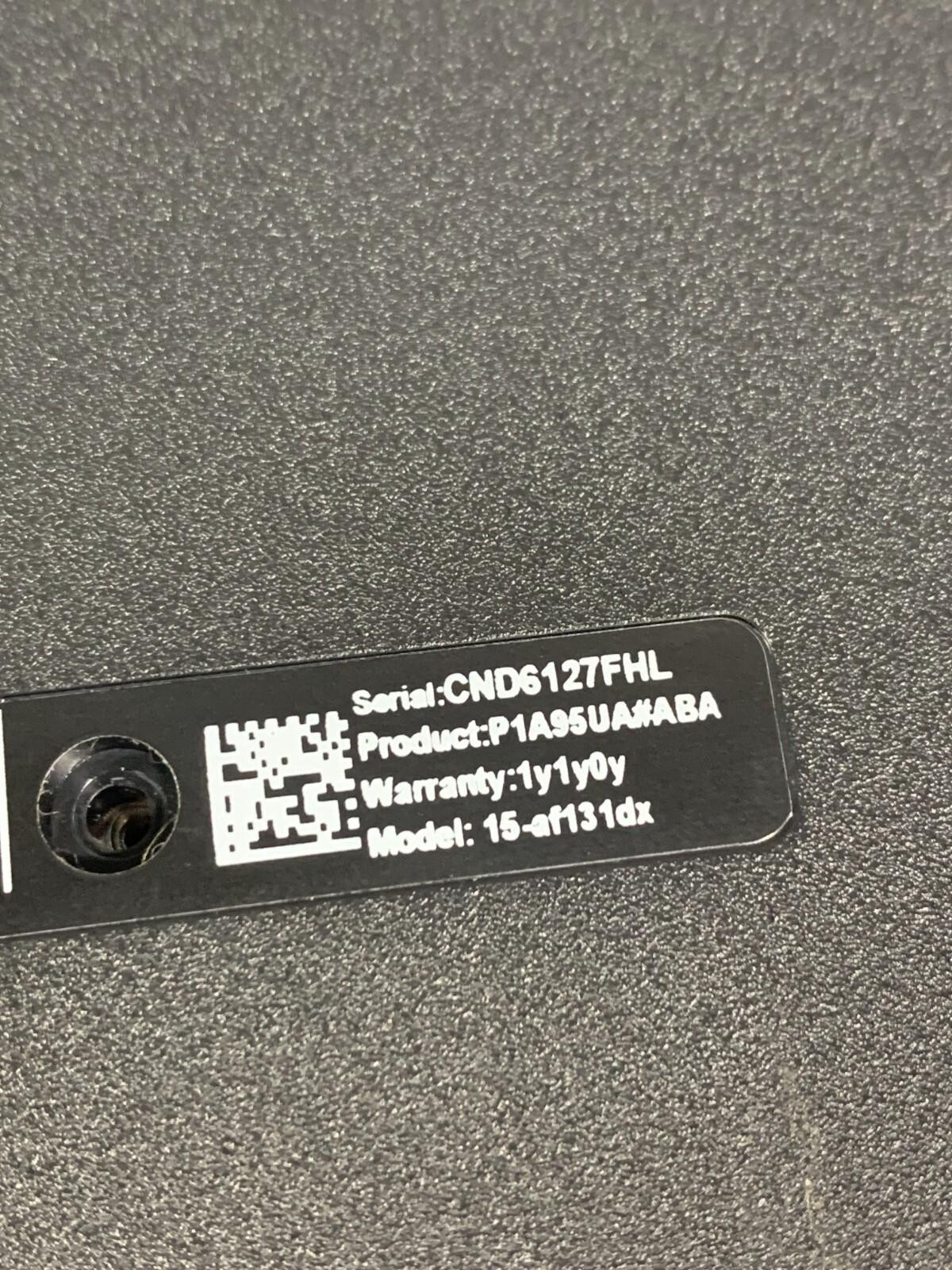 HP 15-af131dx Notebook Laptop 15.6″ LCD Screen Built-in Webcam Black – For Parts