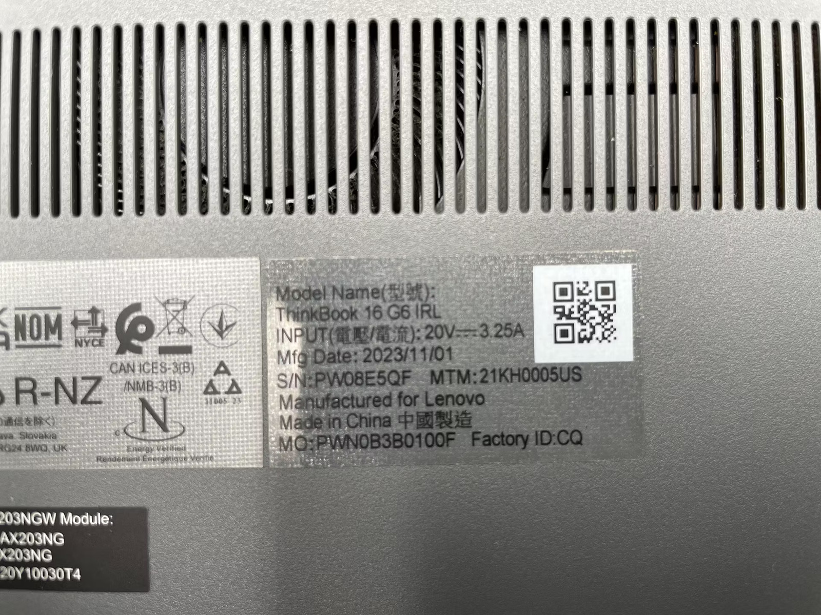Lenovo ThinkBook 16 G6 IRL Used 16″ (i5-1335U-16GB-256 GB NVMe)