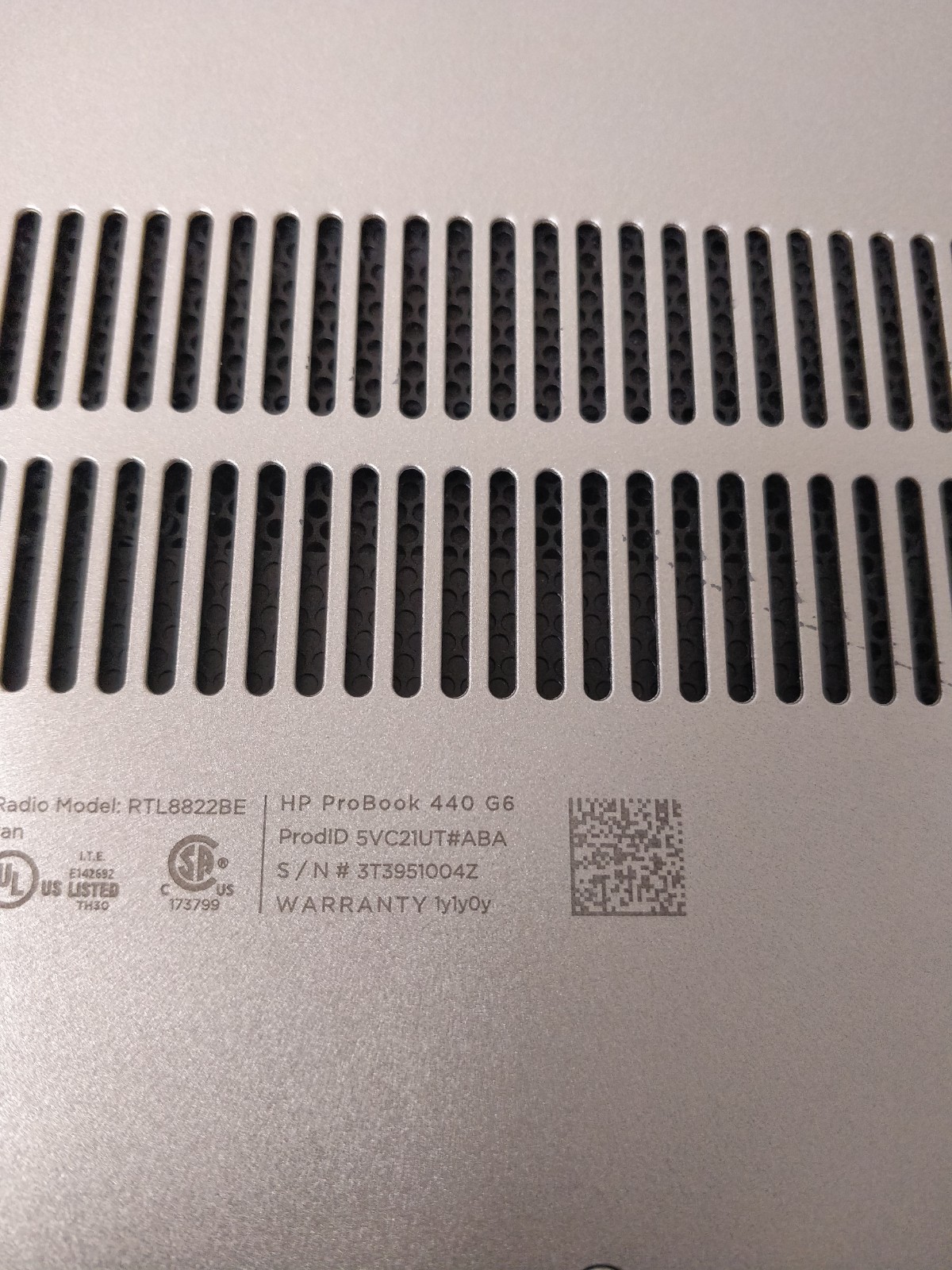 HP ProBook 450 G6 INTEL CORE I5-8265u@1.50GHz 8GB RAM NO DRIVE PARTS 8942