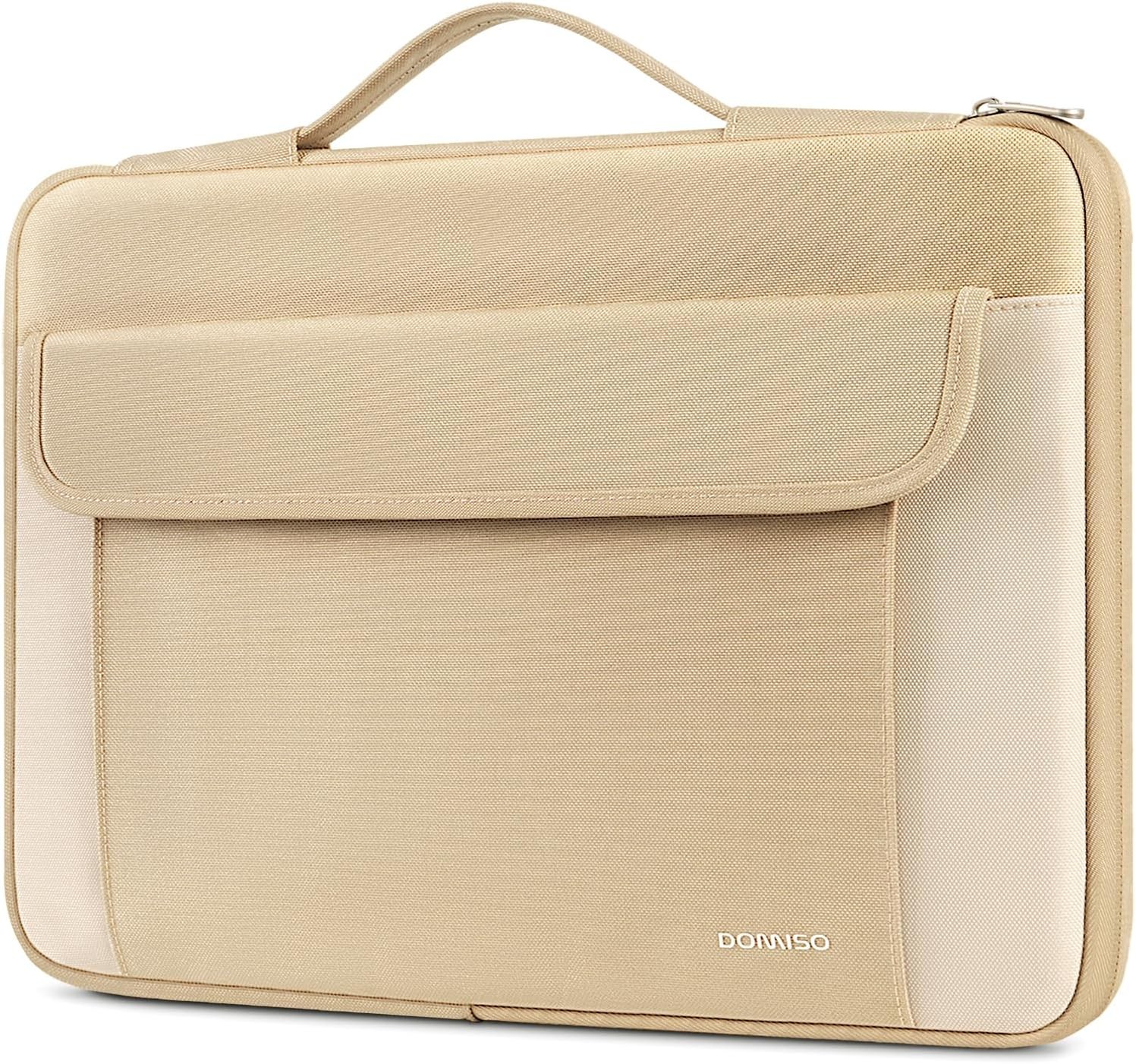 Beige Water-resistant Laptop Sleeve for 17-17.3 Inch Dell, HP, Lenovo, Acer, Asu