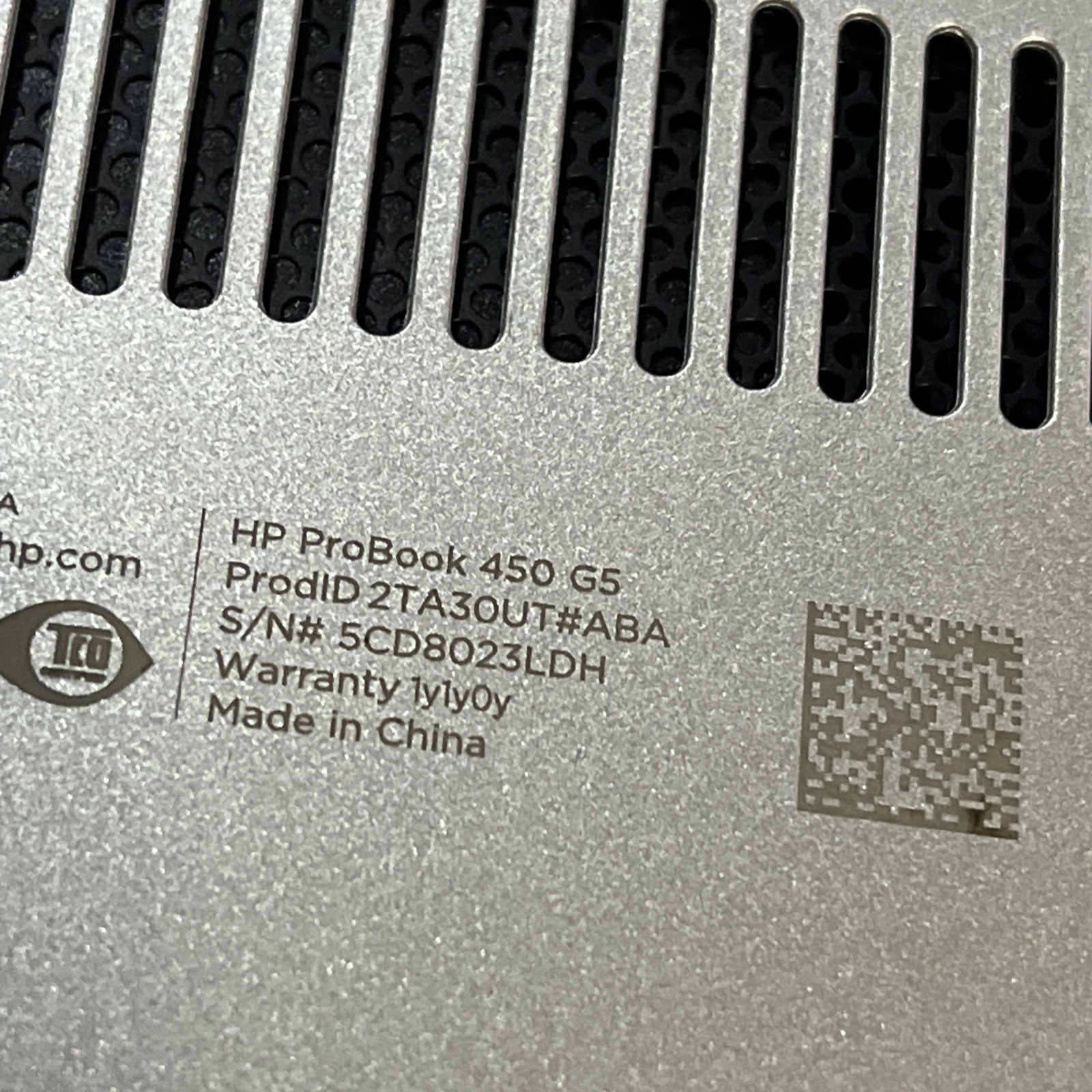 HP PROBOOK 450 G7 INTEL CORE I5-8250U 1.60GHZ 8GB RAM NO HD