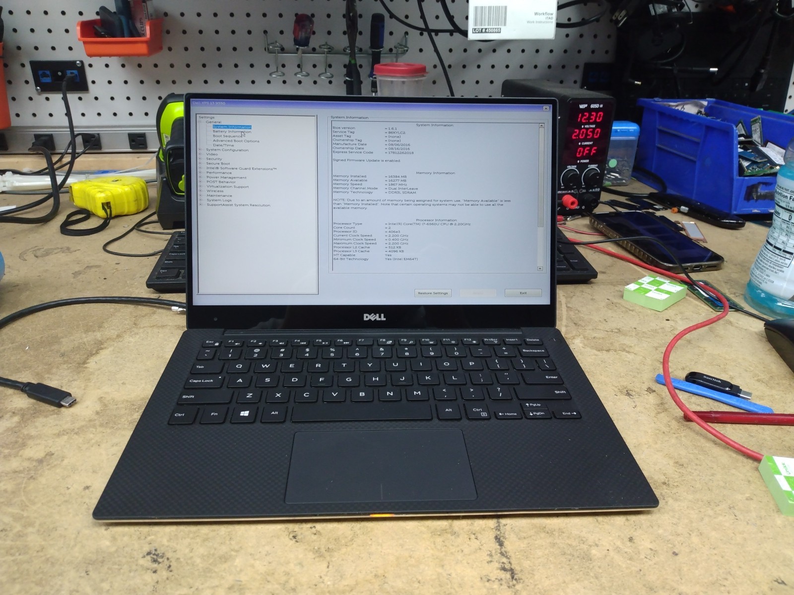 Dell XPS 13 9350 QHD 13.3″ 16 GB I7-6560U 256 GB/NO OS