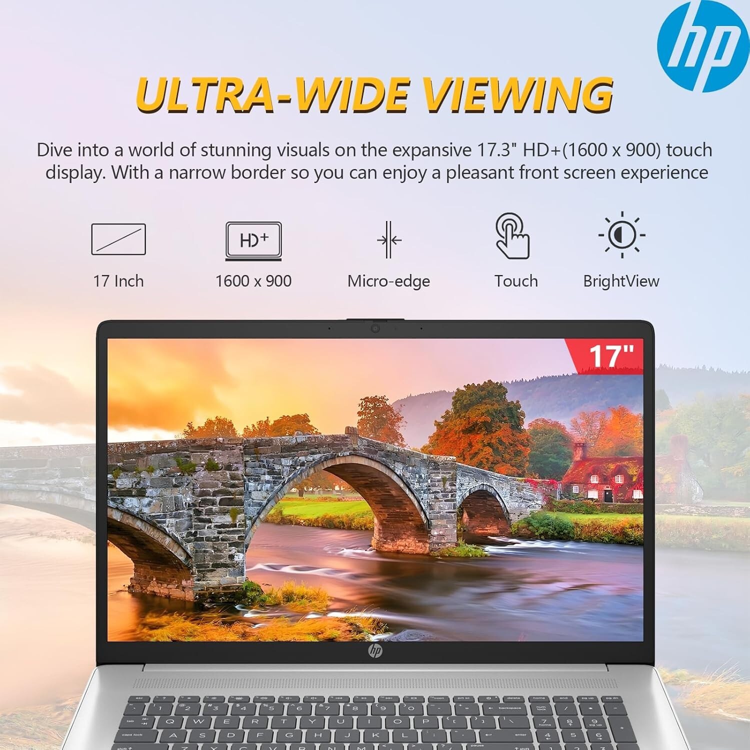 HP Laptop 17.3 FHD 6-Core Ryzen 5 7430U Upto 32GB RAM & 2TB SSD Win11 PRO+OFFICE