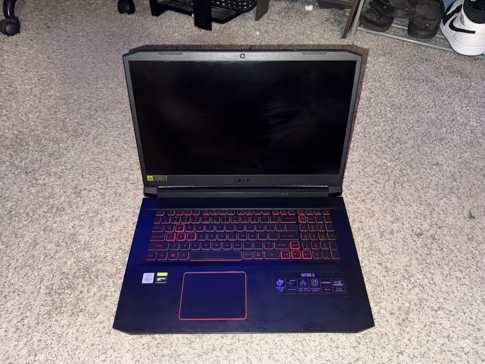 Acer Nitro 5 Gaming Laptop Notebook Black/Red 1920×1080 Full HD