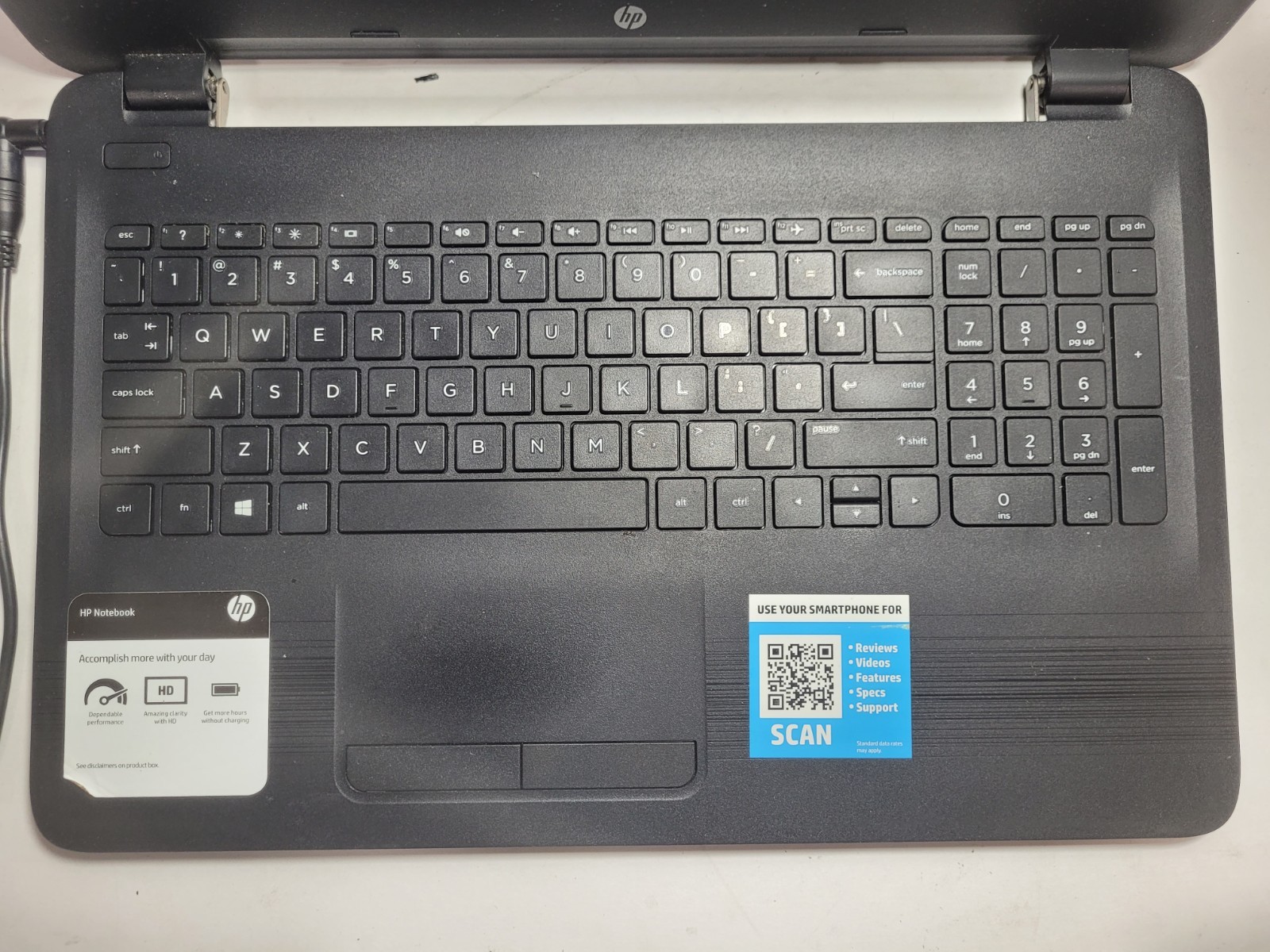 HP model 15-ba009dx w/AMD-A6-7310, 4GB RAM, 15.6″ Laptop for Repair#0361