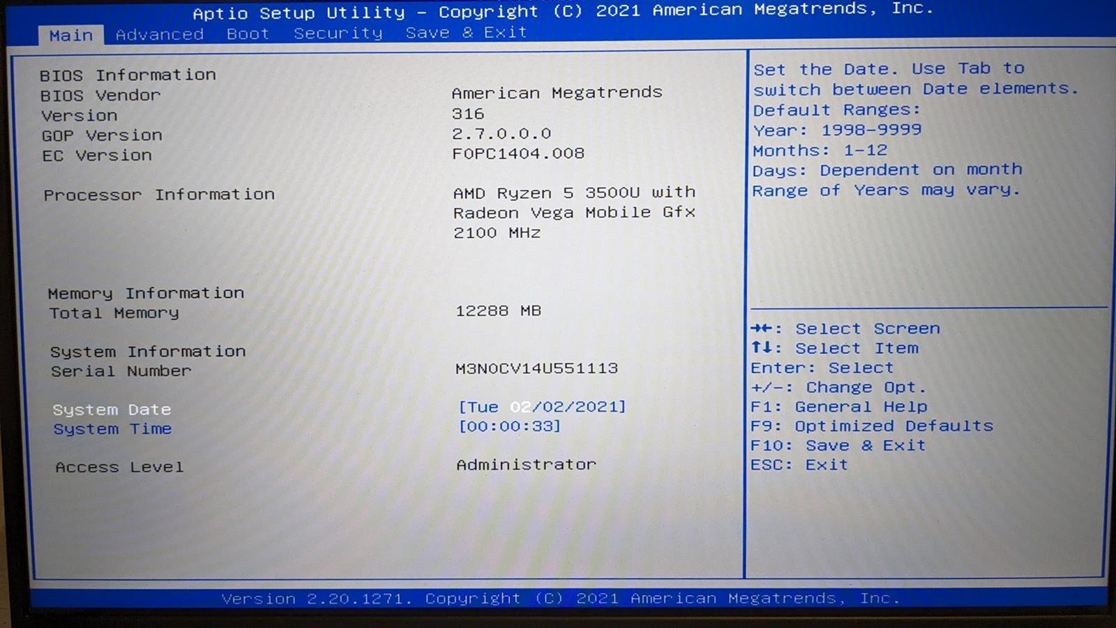 ASUS VIVOBOOK F512D RYZEN 5 3500U @ 2.10GHz, 12GB RAM, NO HDD/OS