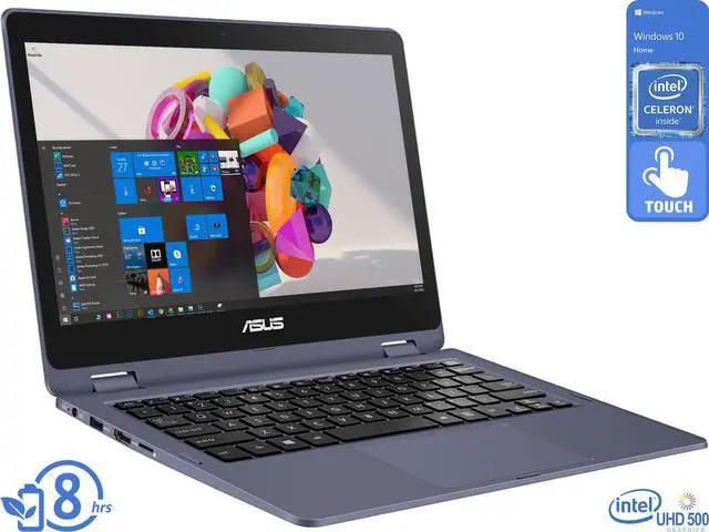 ASUS VivoBook Flip 11.6 in Touch Display Intel Celeron N3350 4GB RAM 64GB eMMC