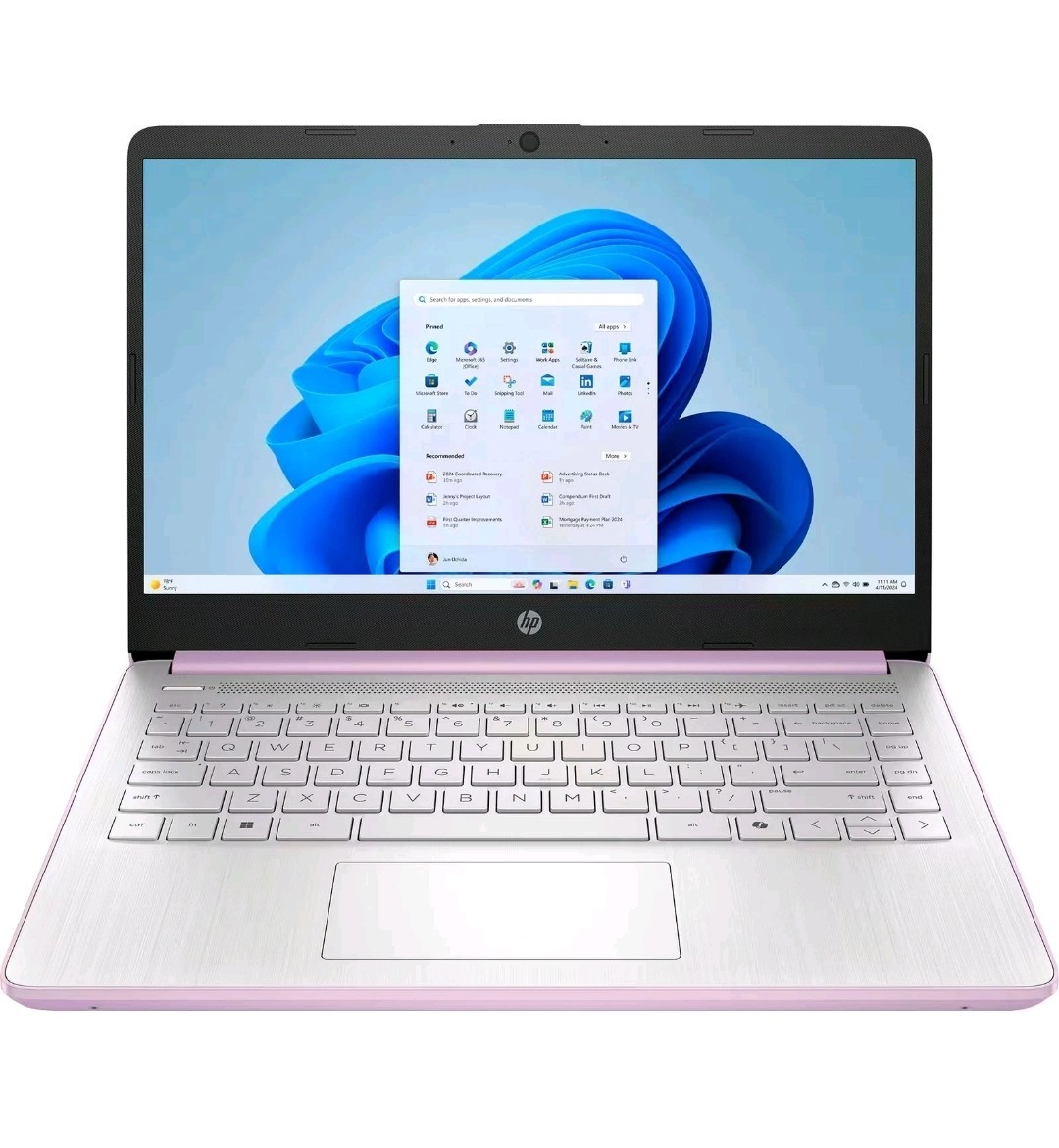 HP 14″ Laptop Intel Processor 4-Cores N150 8GB Memory 128GB UFS Win11