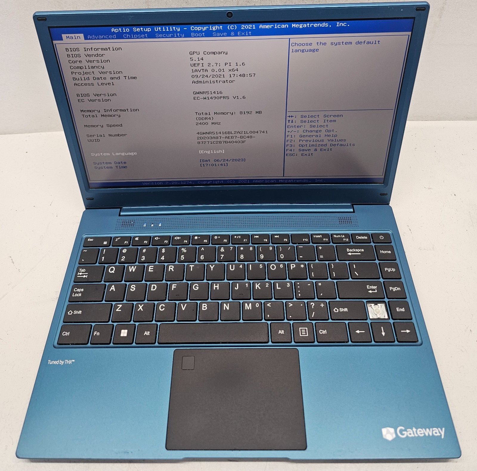 Gateway GWNR51416-BL 14.1″ Laptop Ryzen 5 3500U 8GB Ram 256GB SSD NO OS (FL)