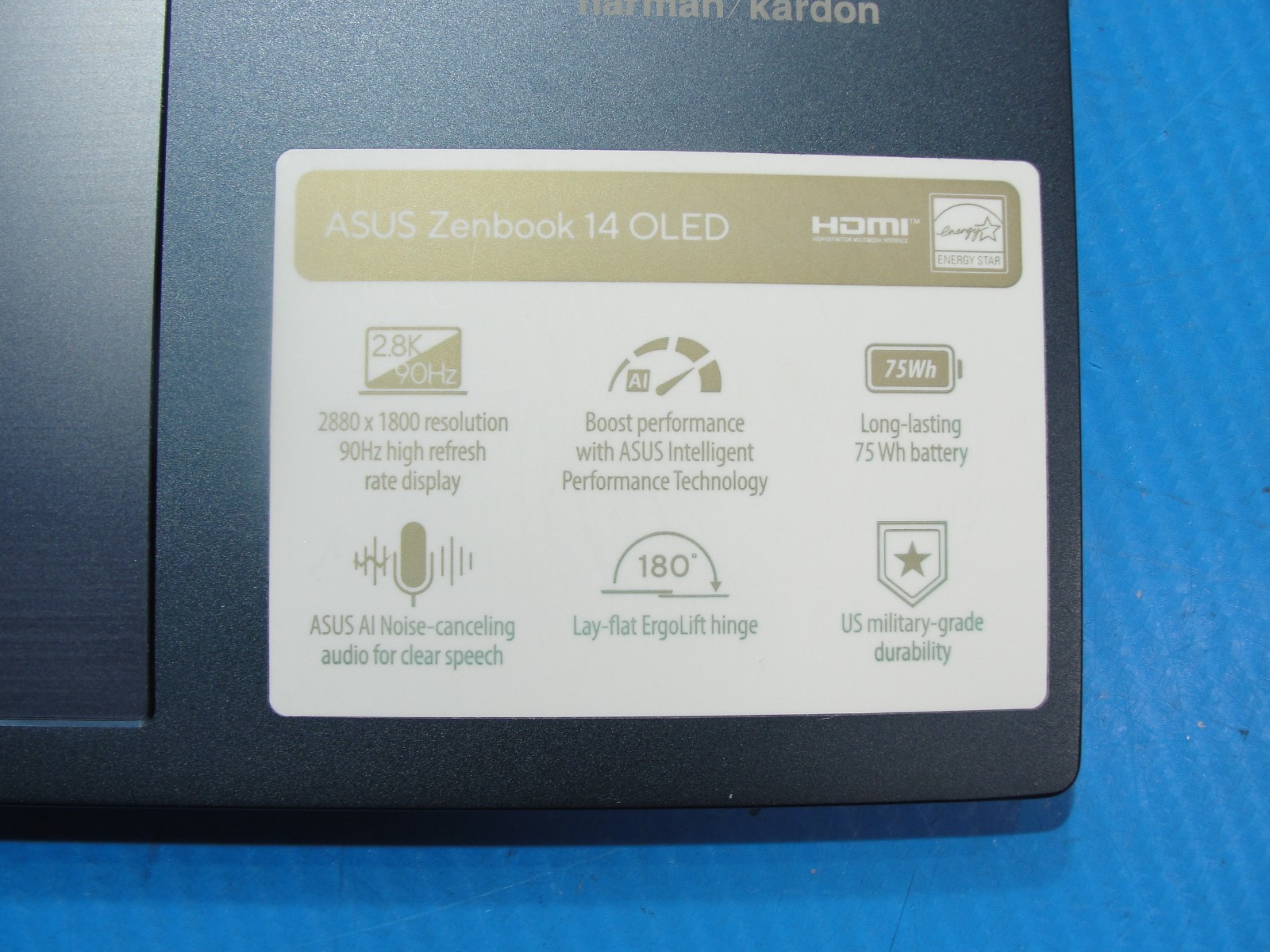 Asus ZenBook 14 OLED UX3402ZA i5-1240P 1.7GHz 8GB 256GB SSD 14″ 2.8K Win11