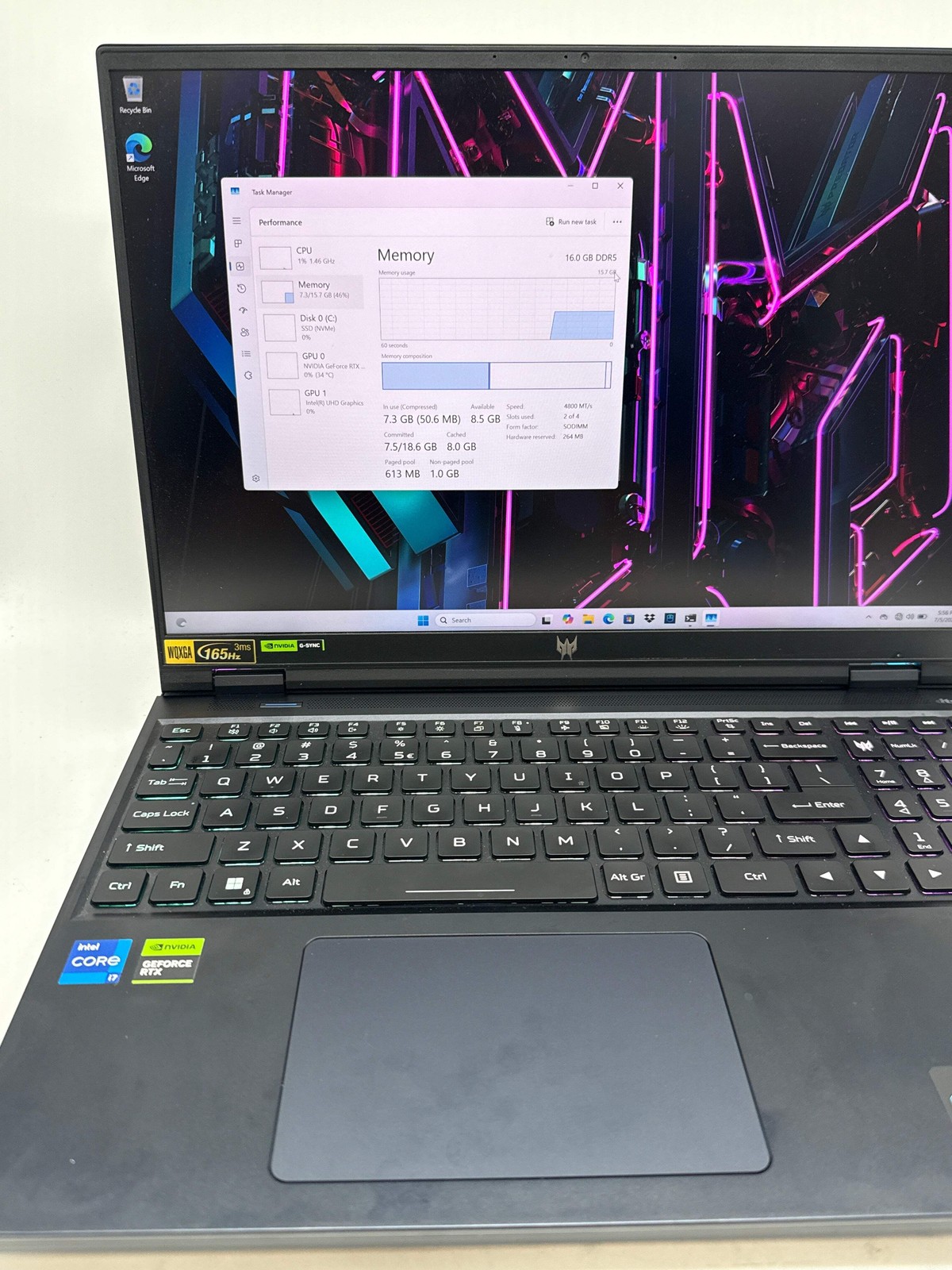 Acer Predator Helios 16 PH16-71 16″ i7-13700HX 16GB RAM 1TB SSD GeForce RTX 4060