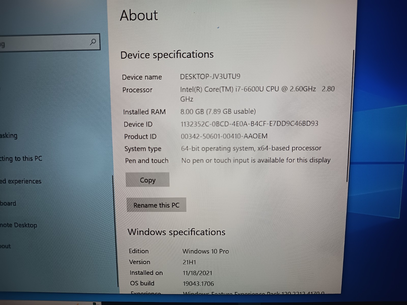 Dell Latitude E7470 14″” Core i7 Laptop 8GB RAM 512 SSD Win 10 Pro Laptop
