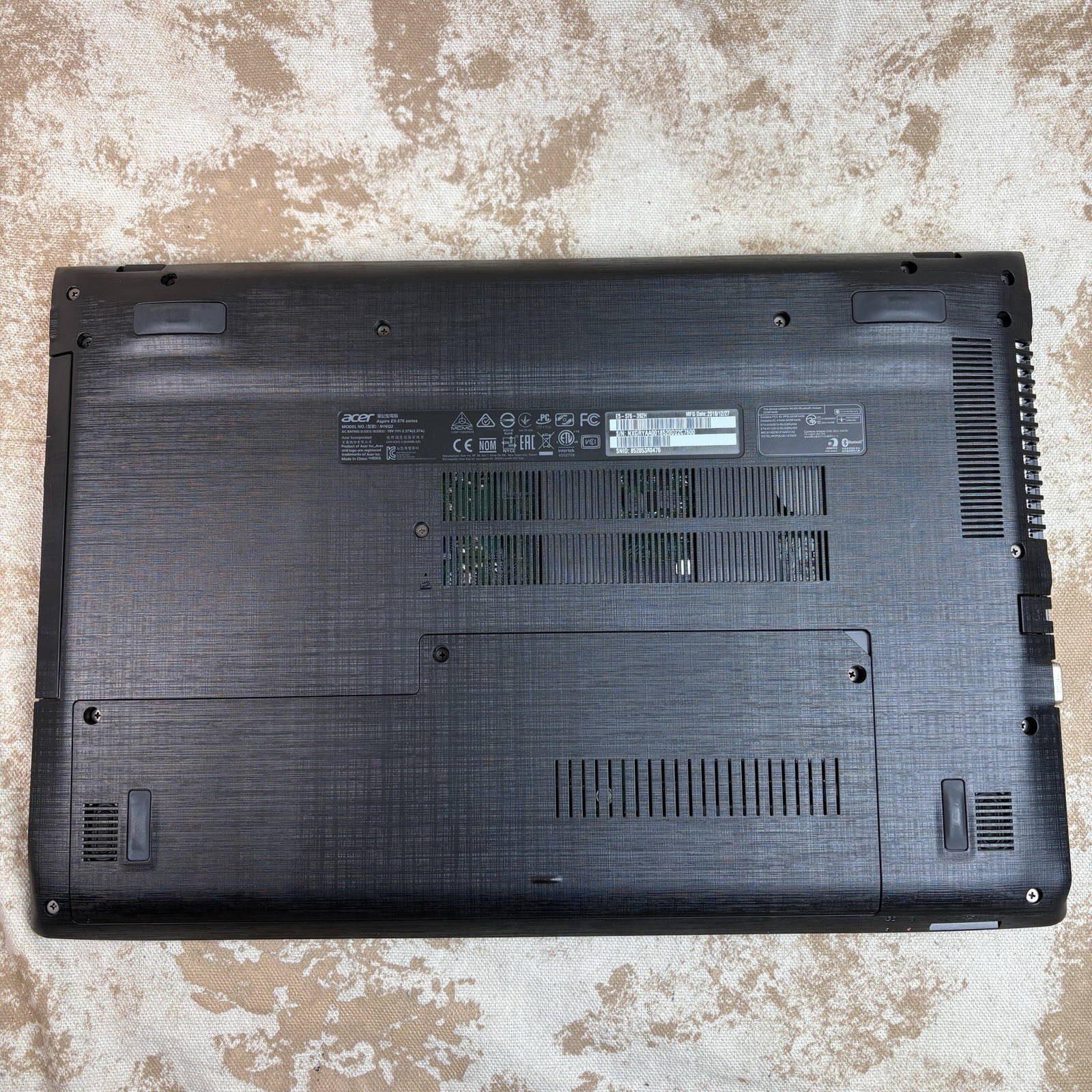 ACER Aspire E5-576 Series Laptop 15.6″ Model N16Q2 i3-8130U 2.2GHz 6GB RAM WORKS