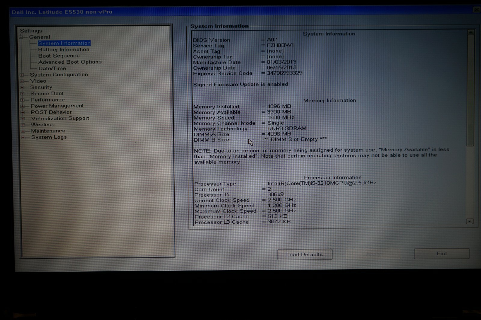 ^ Dell Latitude E5530 Intel Core i5-3210M @ 2.50GHz 4GB Ram No HD #C1220