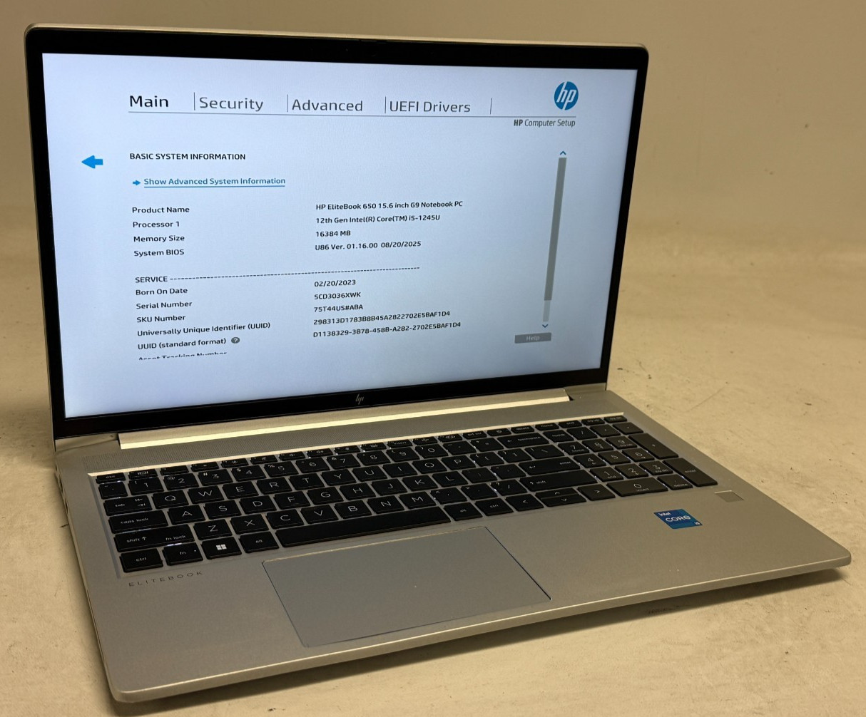 HP EliteBook 650 G9 15.6″ (i5-1245u 3.90GHz – 16GB RAM – 512GB SSD – Win11Home)