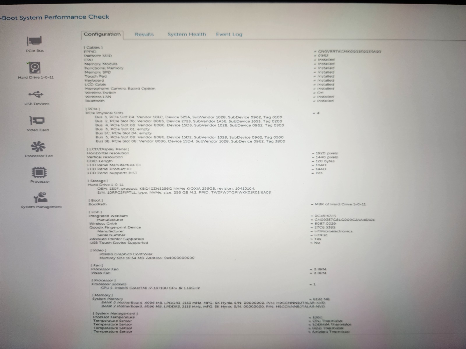 Dell XPS 13 7390 i7-10710U CPU @ 1.10GHz 8GB RAM 256GB SSD