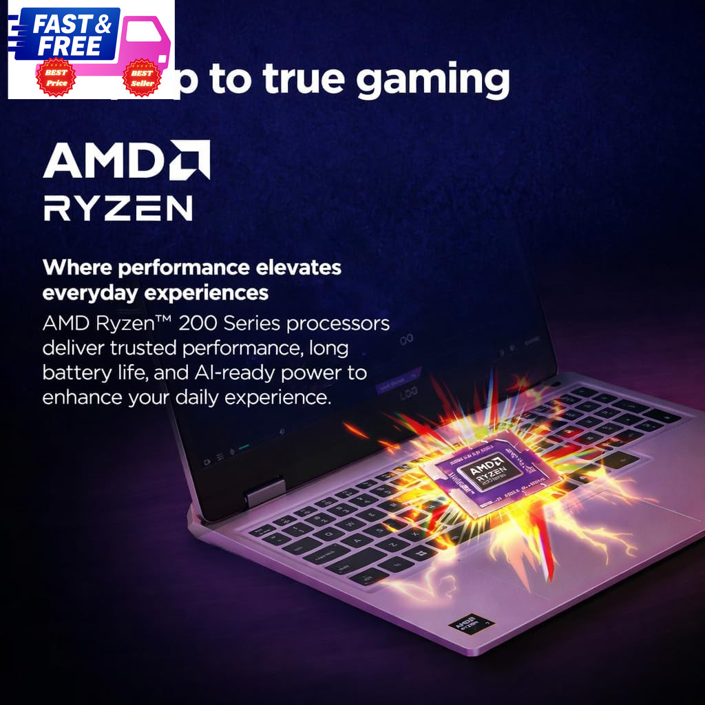 LOQ 15.6″ FHD 144Hz Gaming Laptop Ryzen 7 250 RTX 5050 16GB 512GB SSD Win11 Pro