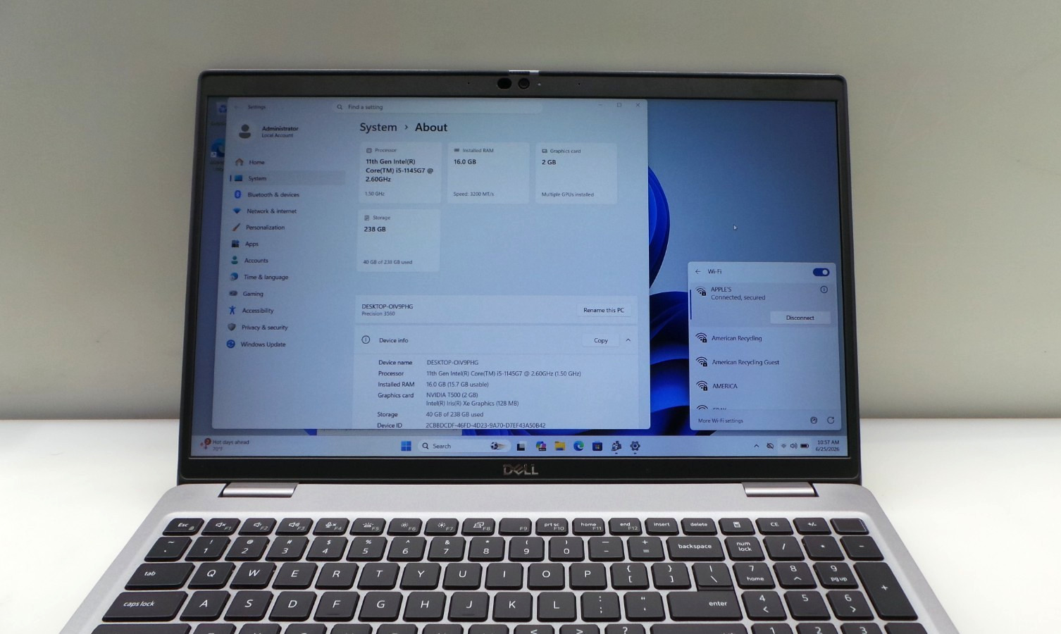 Dell Latitude 3560 15.6″ | i5-1145G7 2.60GHz | 16GB RAM 256GB NVMe | WIN 11 PRO
