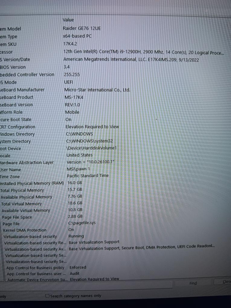 MSI COMPUTER MS-17K4 (P17031701)