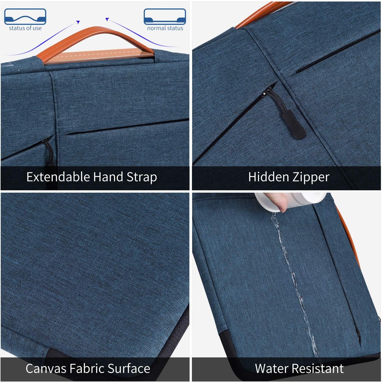 Navy Blue Briefcase Bag for 17.3 Inch Laptops – HP Pavilion, Dell G7, ASUS, Acer
