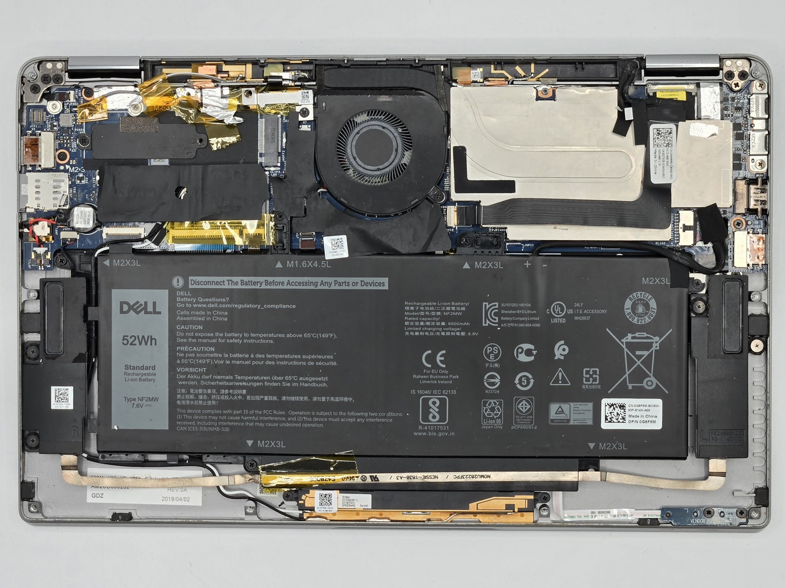 Dell Latitude 7400 2-IN-1 I7-8665U 16GB Webcam Motherboard Palmrest *READ*