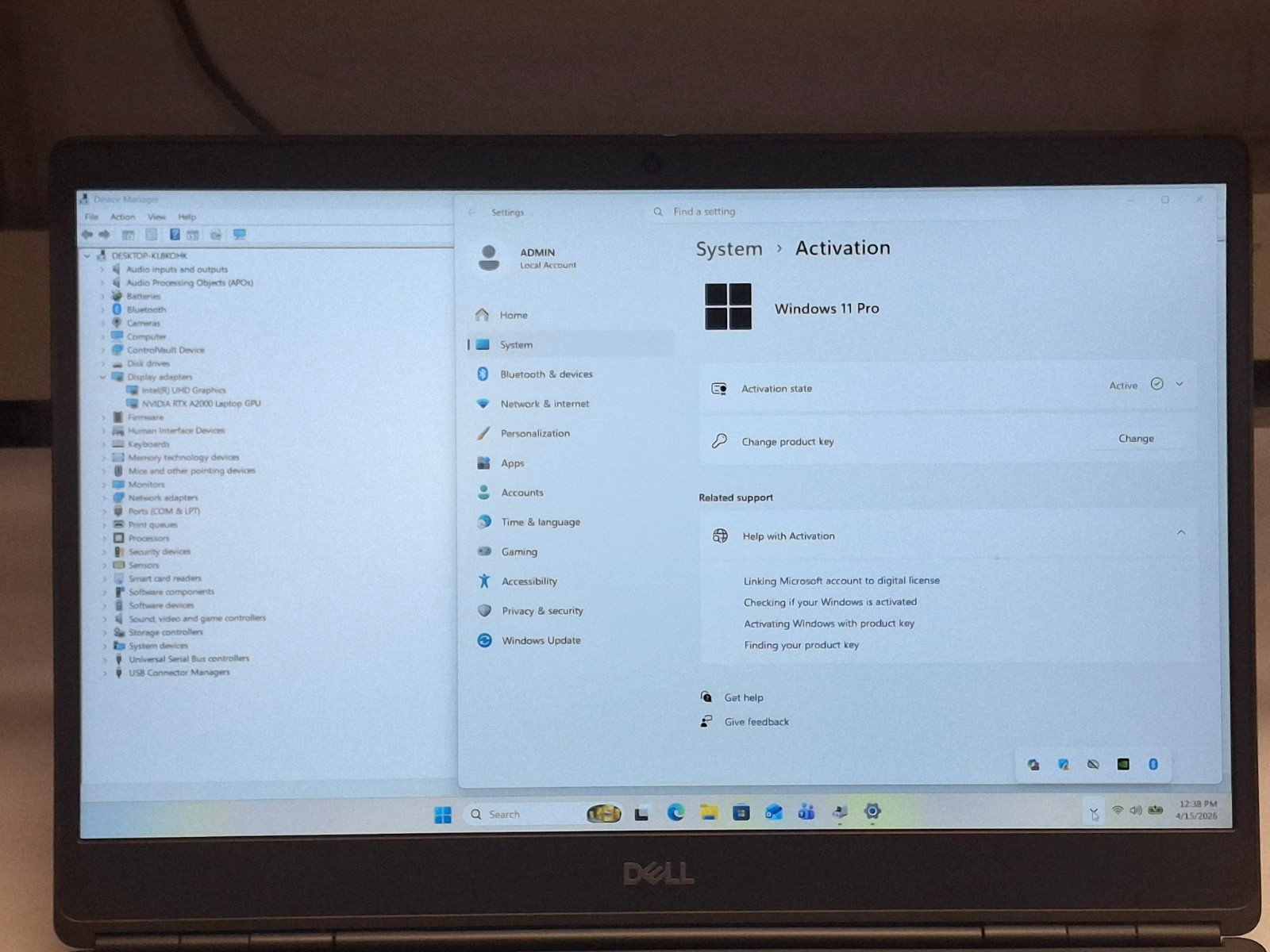 Dell Precision 7560 i9-11950H 64GB RAM 512GB SSD Wifi Bluetooth RTX A2000 W11Pro