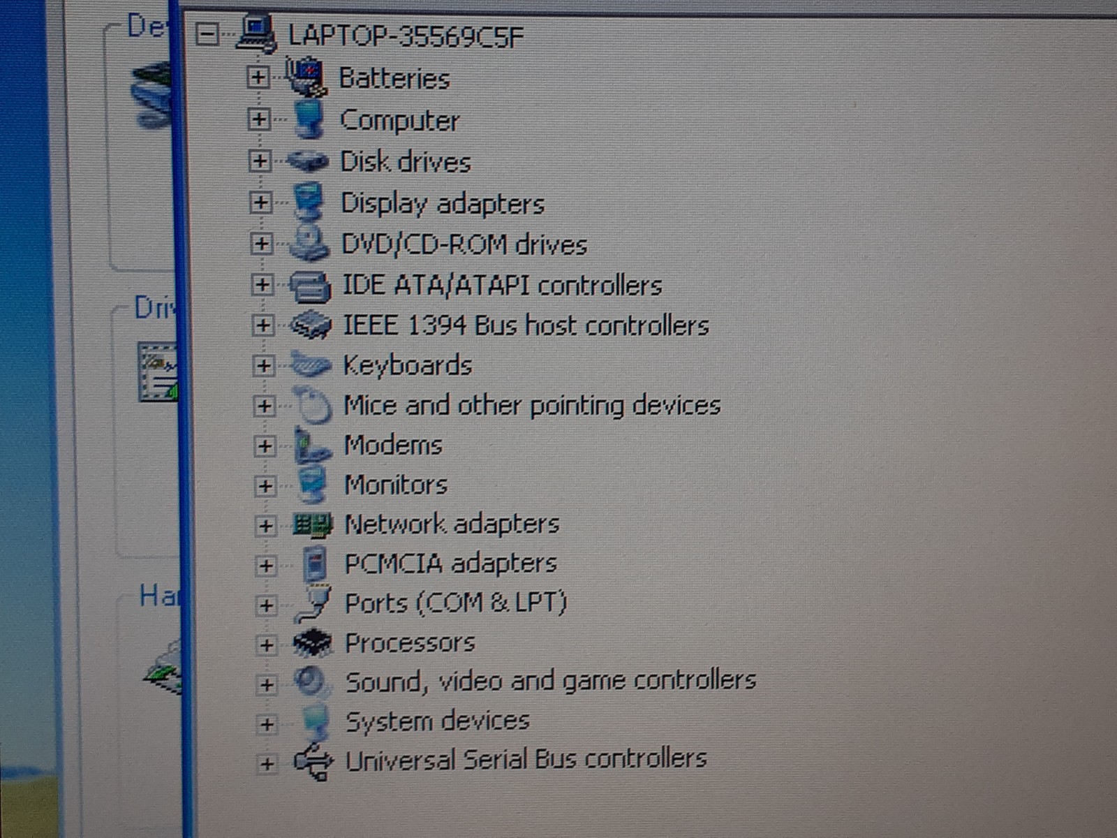 Dell Laptop Windows XP Pro SP3 DB9 Serial port.