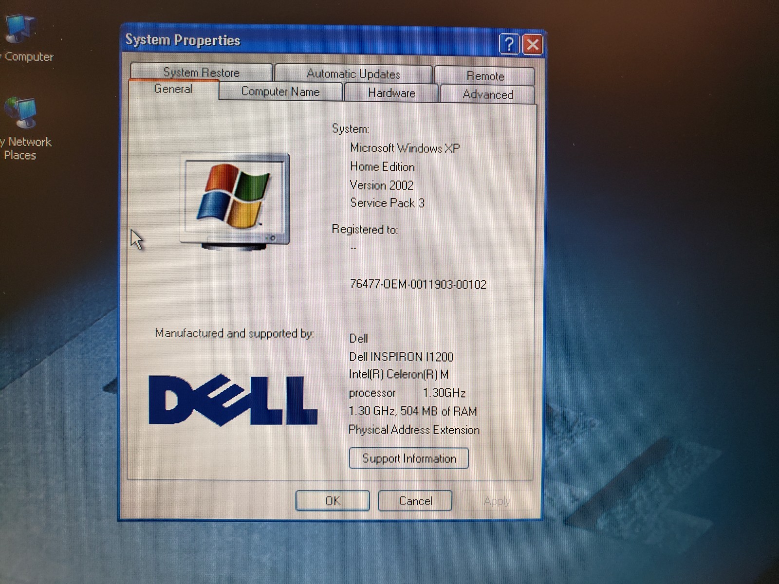 Vintage Dell Inspiron 1200 Laptop Intel M 1.3GHz 512MB 25GB 14″ WinXP *Nice Cond