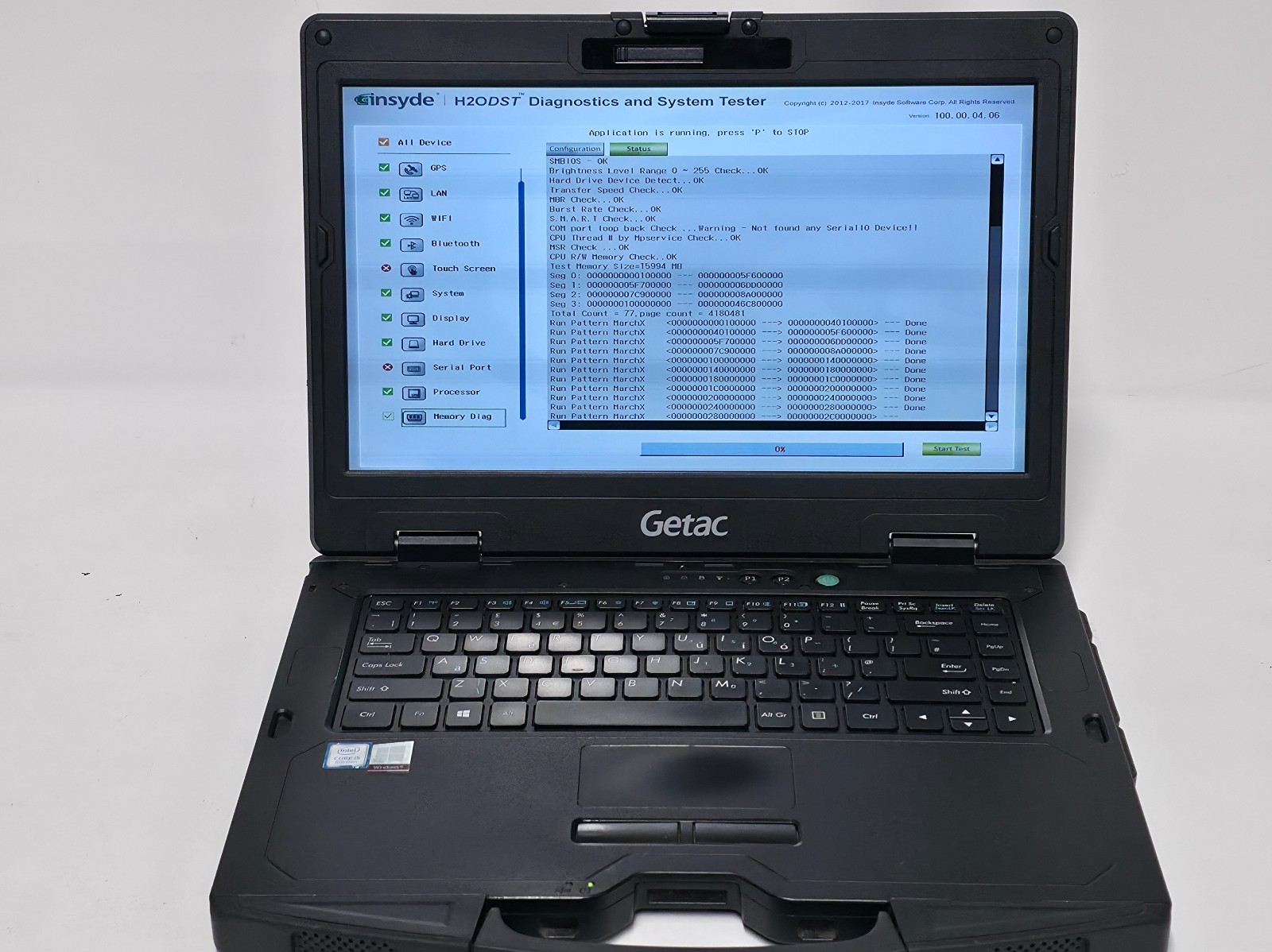 GETAC S410 G3 RUGGED LAPTOP 14″ FHD CORE i5-8265U 16GB 256GB SSD HDMI GPS #039