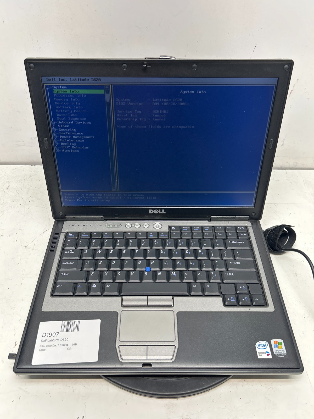 Dell Latitude D620 Intel Core Duo 1.83GHz 2GB 500 GB WINDOWS XP