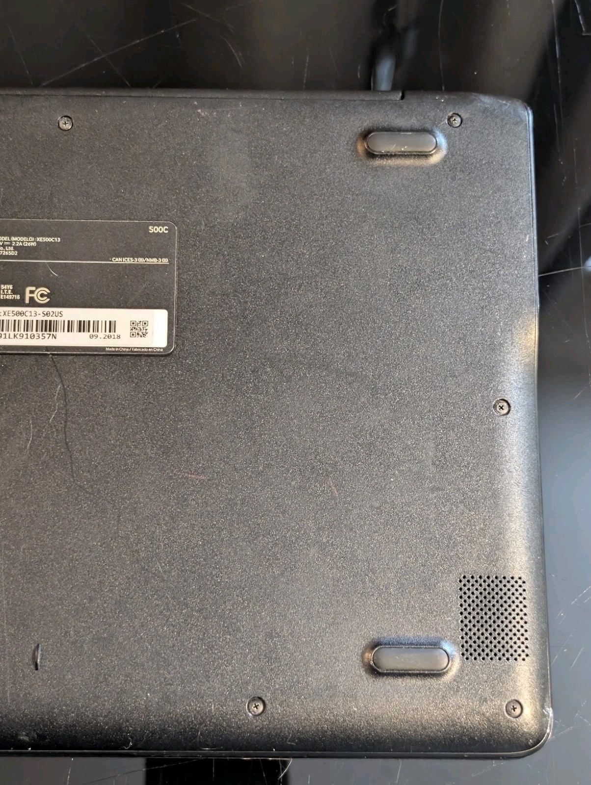 Samsung Chromebook 3 XE500C13 11.6in. UNTESTED FOR PARTS AS IS