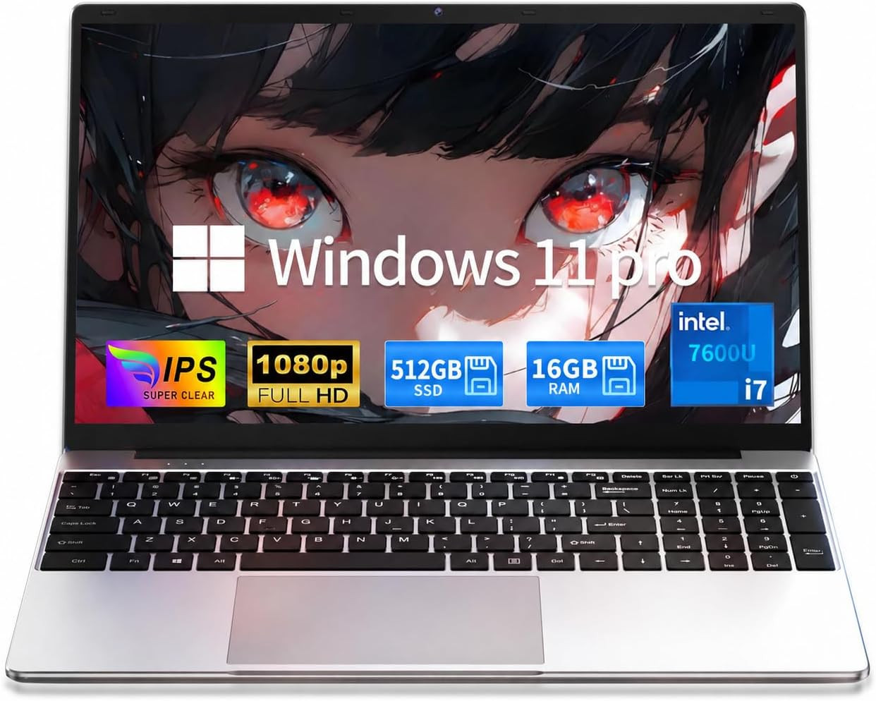 MOONFISH 2026 Laptop Computer Window 11, Core i7 Processor 15.6 Inch Lap Top, 16