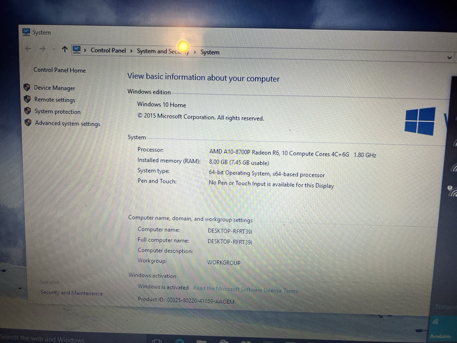 HP Pavilion 15-ab125no Laptop – AMD A10-8700p 15.6″ 1 Terabyte Storage