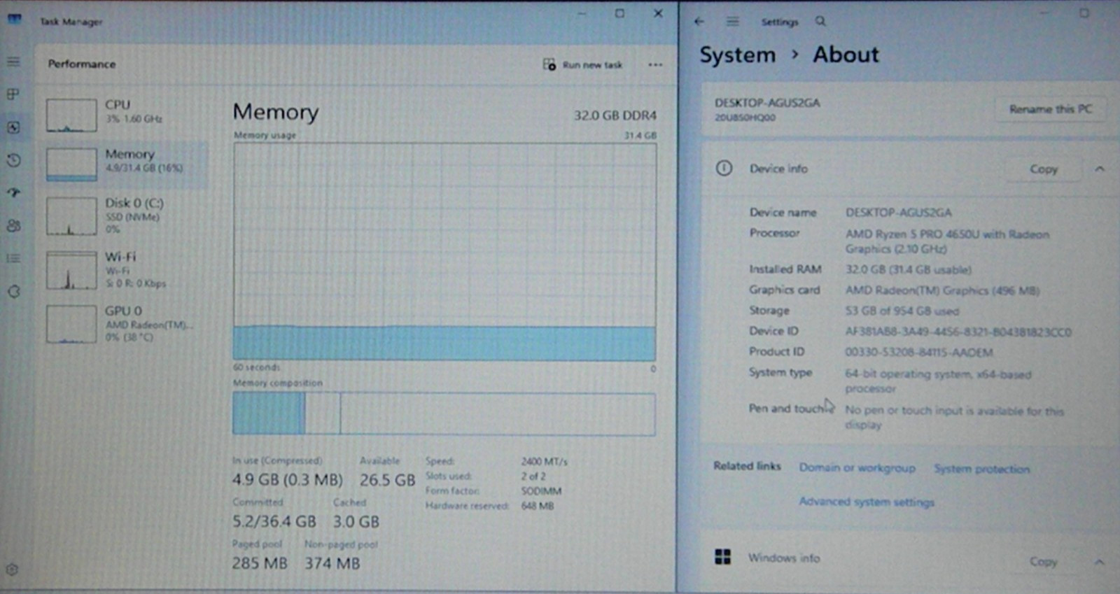 🔥Lenovo L15 G1 Ryzen 5 Pro • 32GB • 1TB NVMe • Charger Included