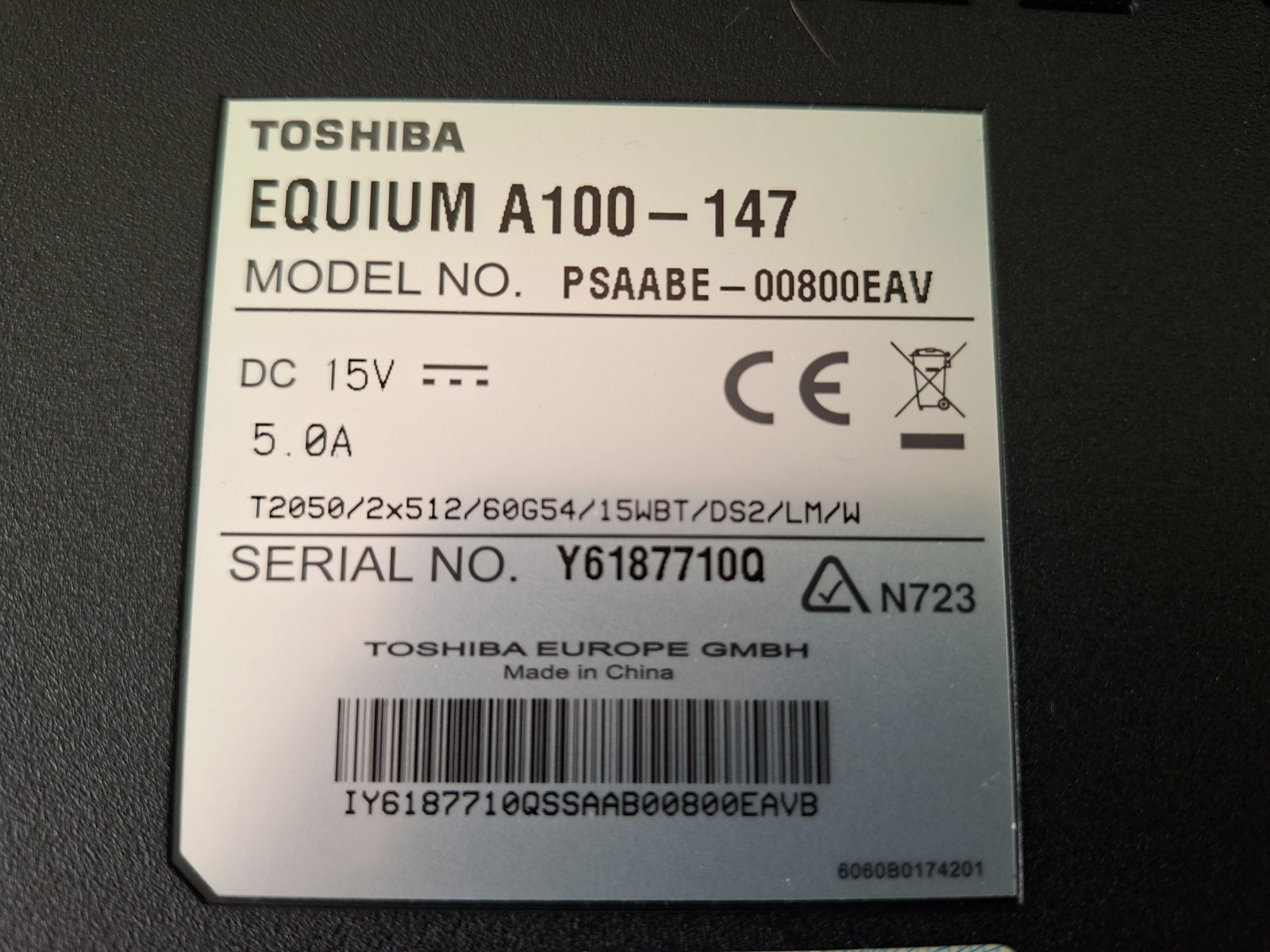 Toshiba Equium A100 Laptop Notebook 15.4″ 1GB 80GB HDD Windows XP *Two Laptops*