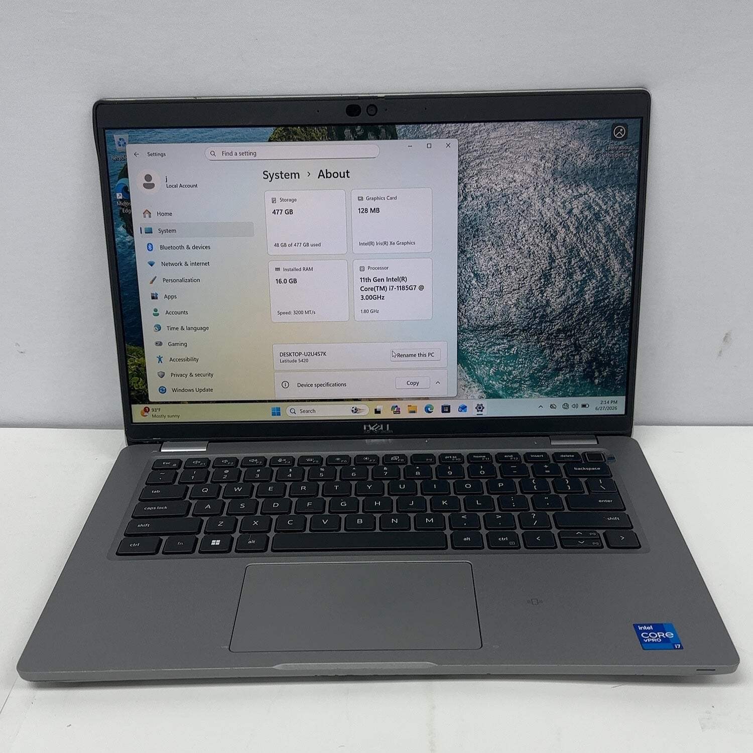 Dell Latitude 5420 14″ i7-1185G7 1.8GHz 16GB RAM 512GB