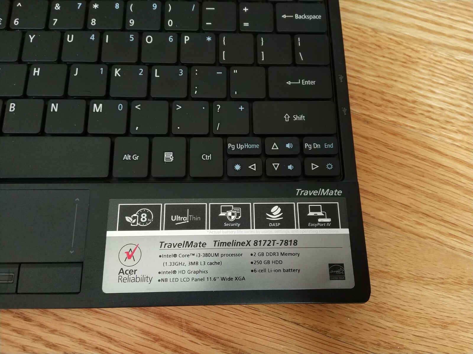 Acer TravelMate 8172 Laptop – Lightly used but WORKING for online classwork!