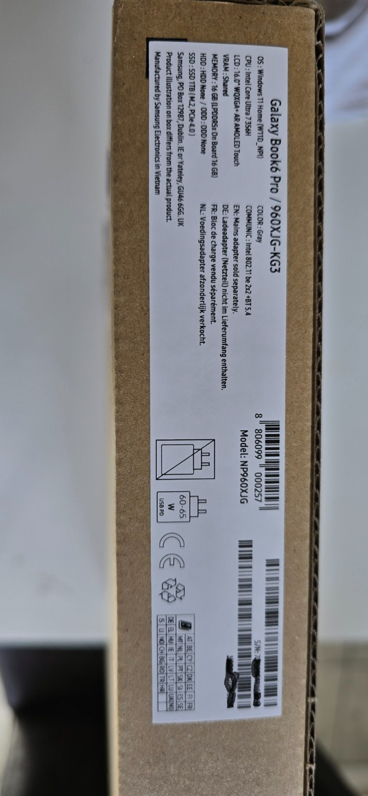 Samsung Galaxy Book 6 Pro 16″ Intel Core Ultra 7-356H 16GB 1TB SSD, New & Sealed