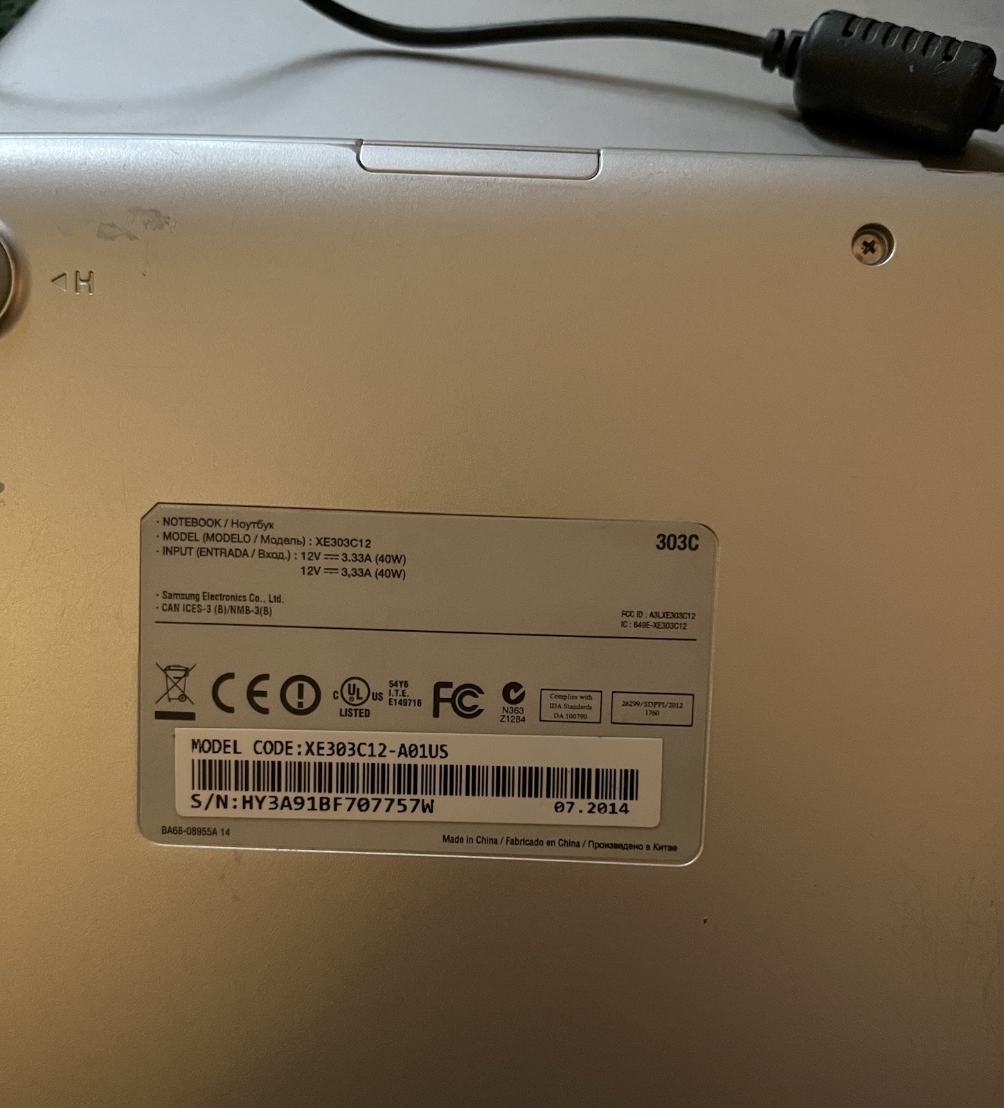 Samsung Chromebook 11.6″ 16GB SSD, Samsung Exynos 5 Dual, 1.7GHz, 2GB RAM &Cord