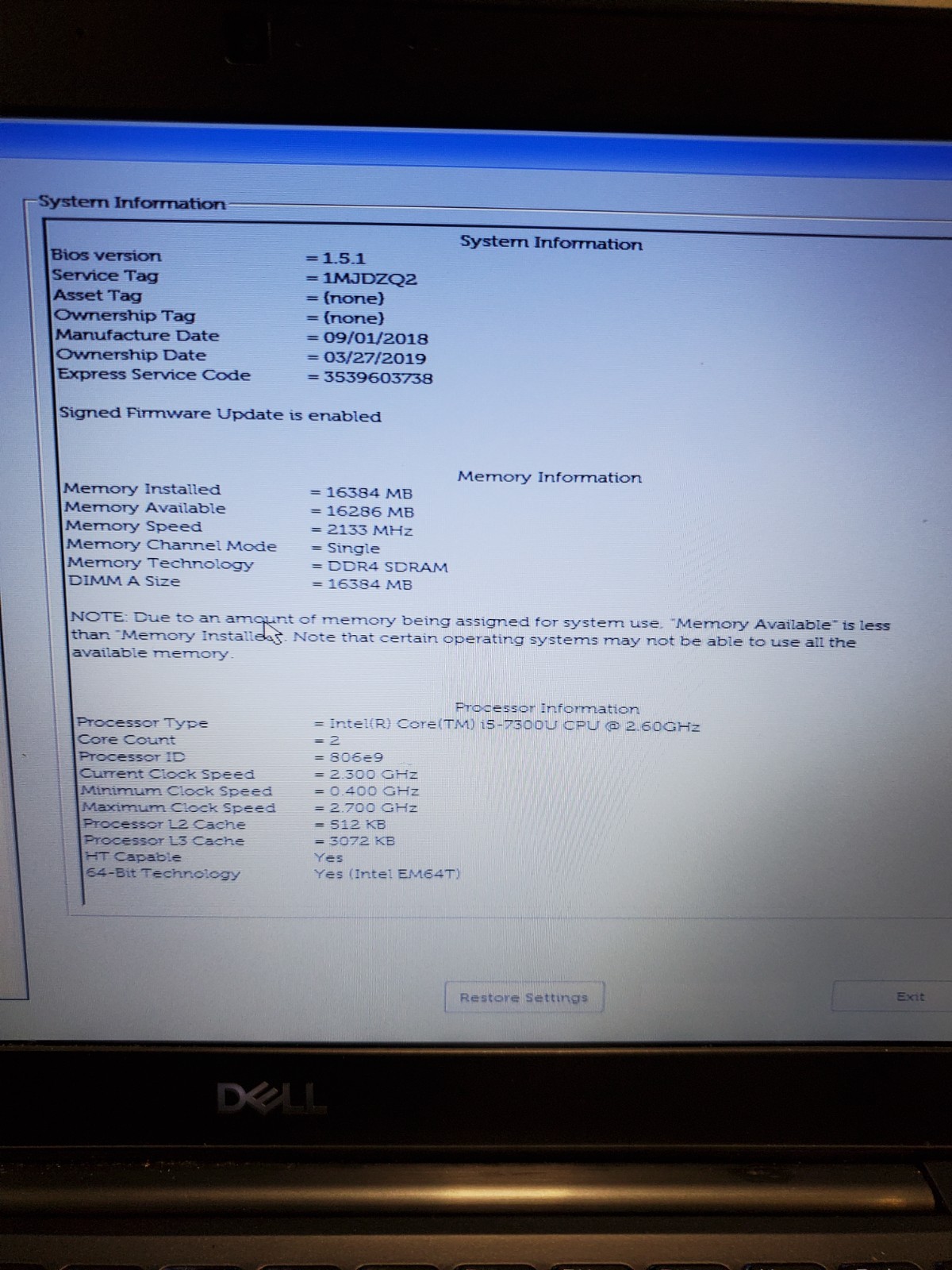 Dell Latitude 7290 12.5” i5-7300U 2.6GHz 16GB RAM 256GB SSD Win11 READ! #69