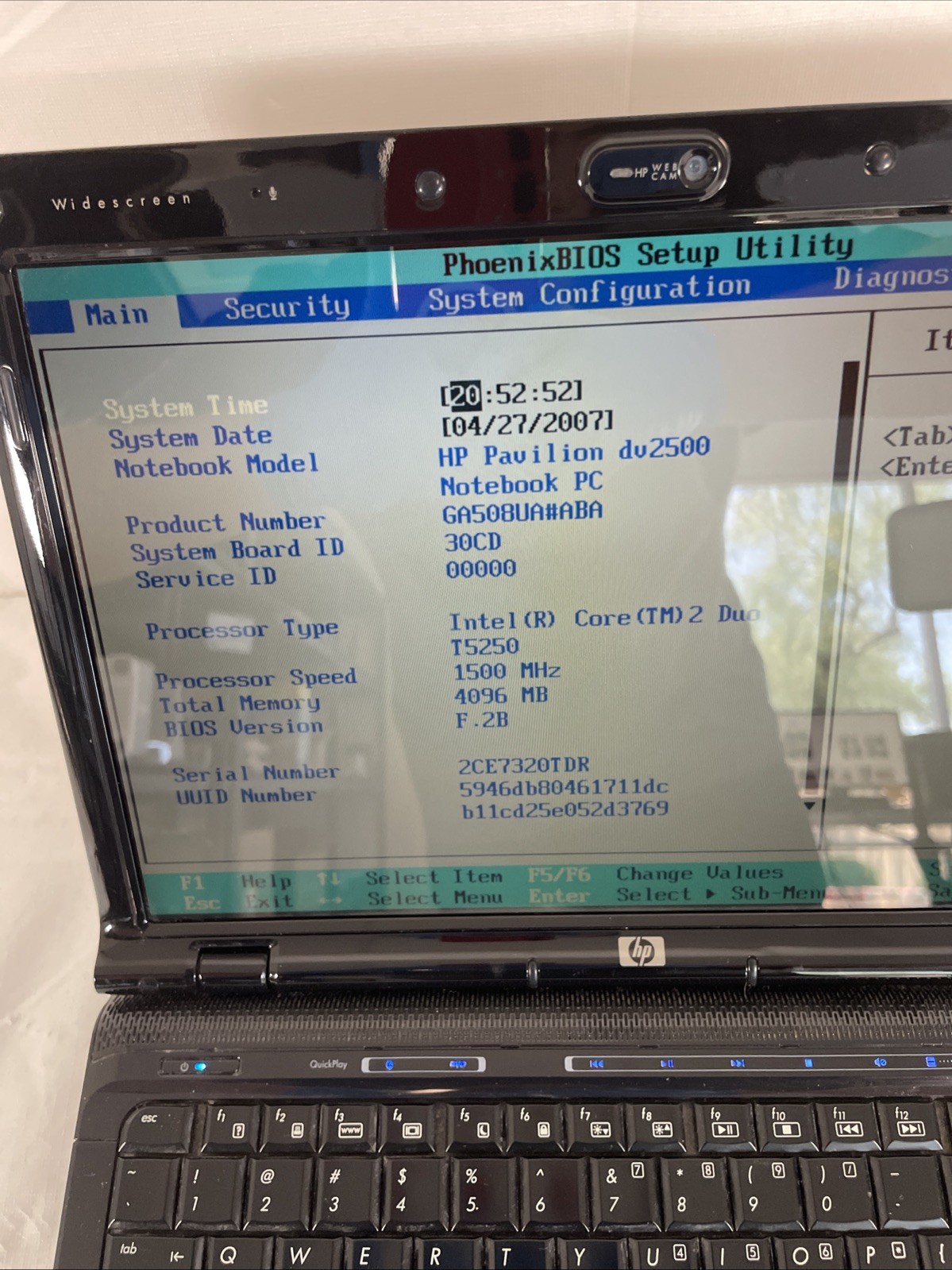 HP DV2500 Retro Laptop| Intel Core Duo 1.5GHz | 4GB RAM | No HDD