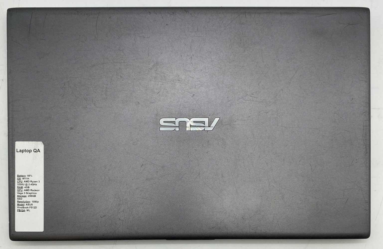 ASUS VivoBook 15 F512D AMD Ryzen 3 3200U @ 2.6GHz 4GB RAM 256GB NVMe W11H