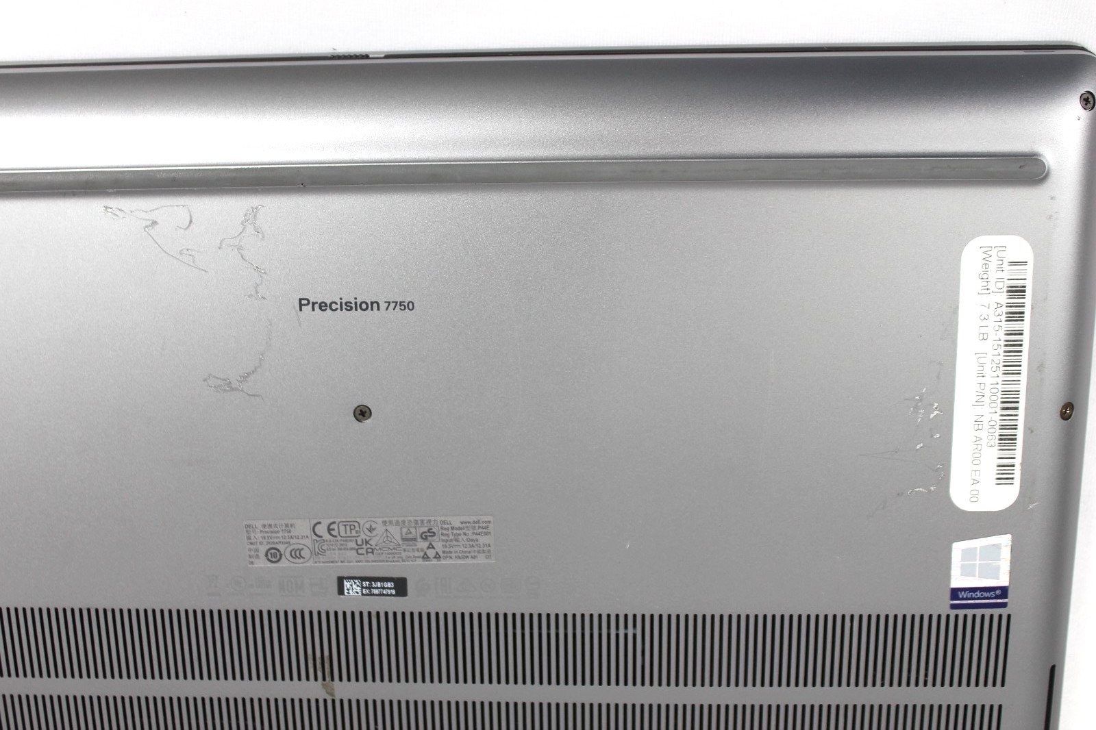Dell Precision 7750 Laptop i9‑10885H 8‑Core 64GB RAM 2×512GB NVMe SSD NVIDIA RTX
