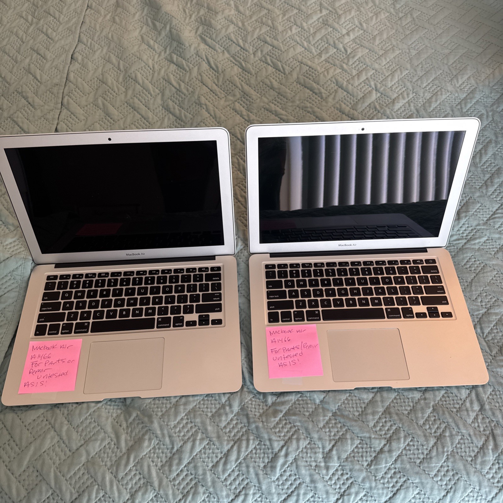 Lot of (8) Apple MacBooks: 2- PRO’s 1425, 2-AIR, A1466, 2-AIR, A1465/2-AIR,A1370