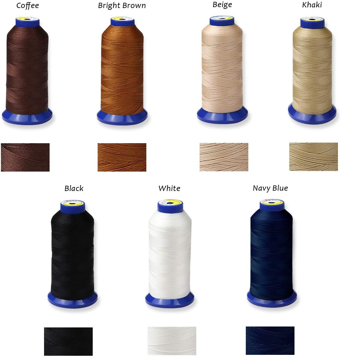 Bonded Nylon Thread for Sewing-Heavy Duty Nylon Thread for Leather, Upholstery,