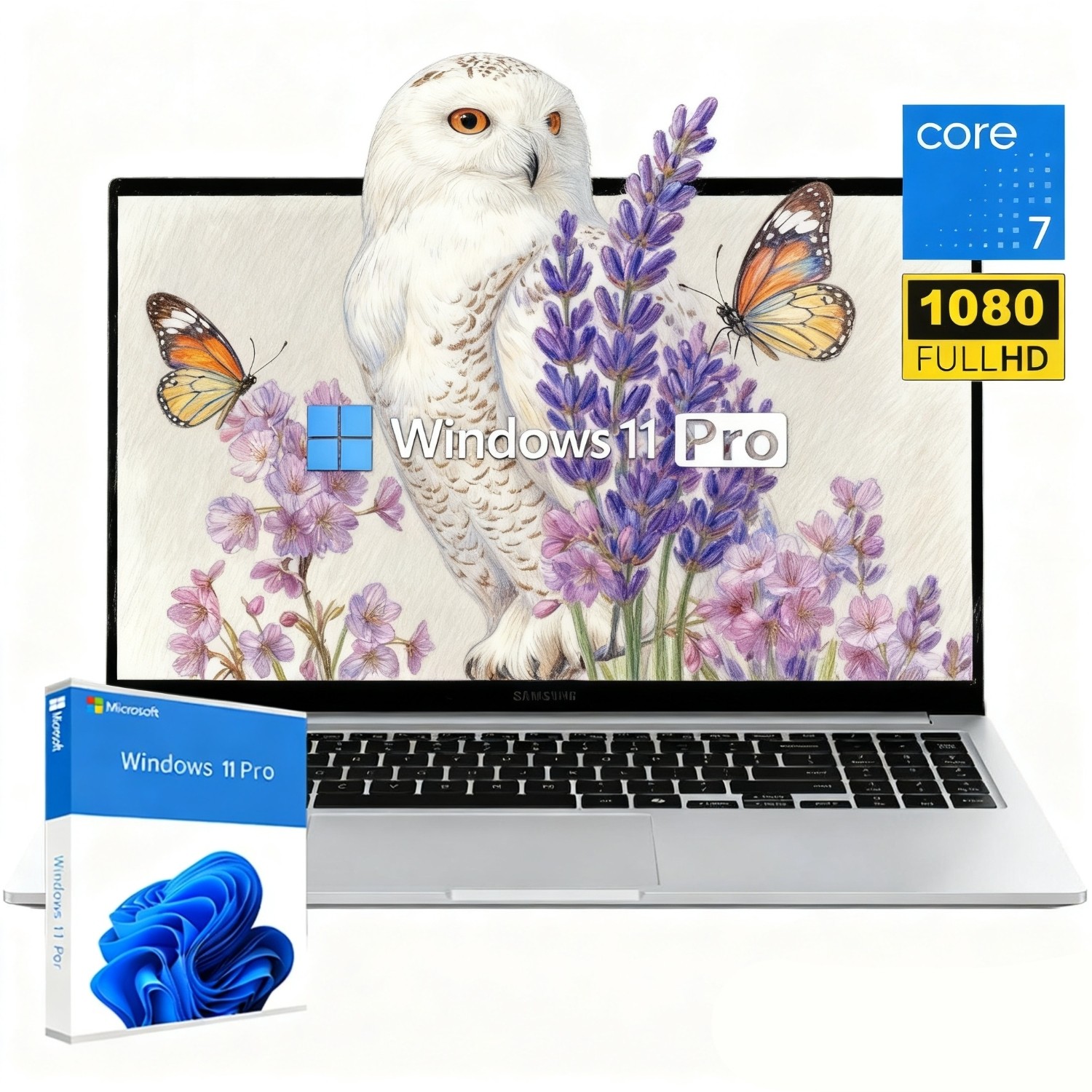 📍Samsung Galaxy Book 4 Backlit Laptop 15.6 inch Win11Pro Intel Core 7 16GB RAM