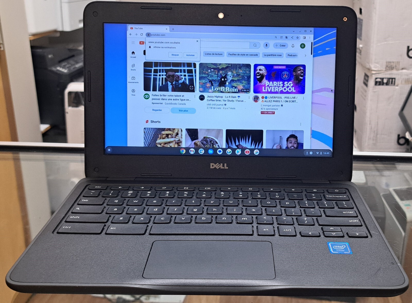 chromebook 11 3180-p26t intelN3060 ChromeOS 4GB RAM 16GB DISK w/ac adapter