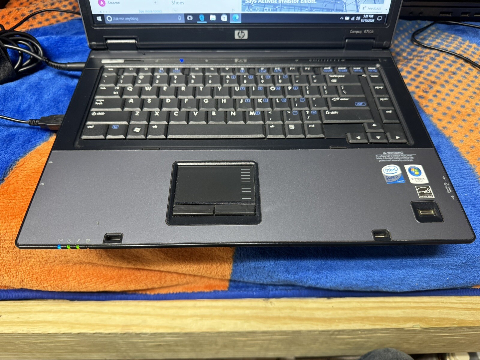 HP 6710b 15.4”, Win10pro, Intel C2D 2.20, 150 GB, 2.5 GB, DVD-RW, Wifi, #003